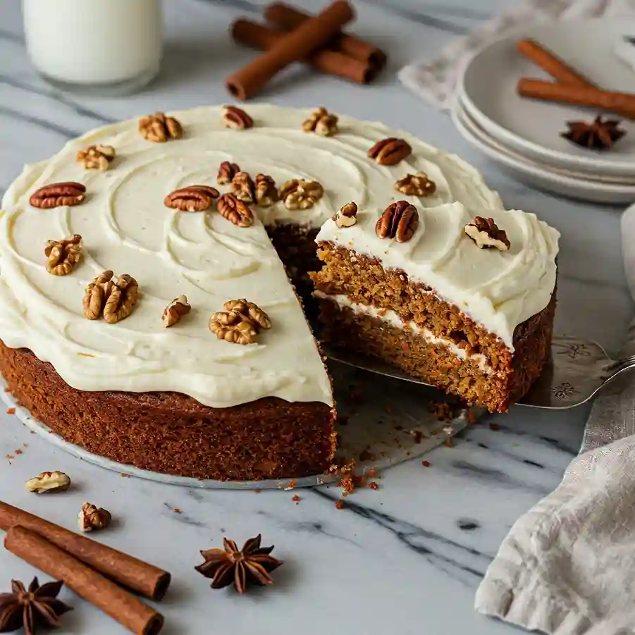 carrot cake with cream cheese frosting