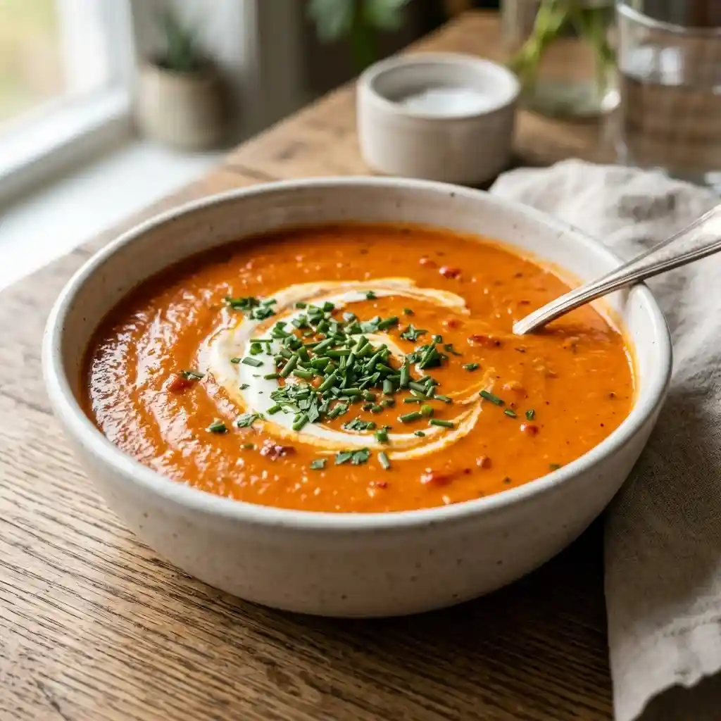 Roasted Red Pepper Gouda Soup