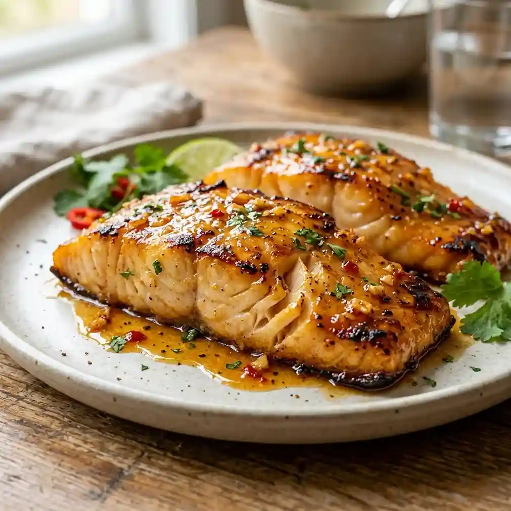 Sticky Garlic Butter Sweet Chili Cod Tender Fillets