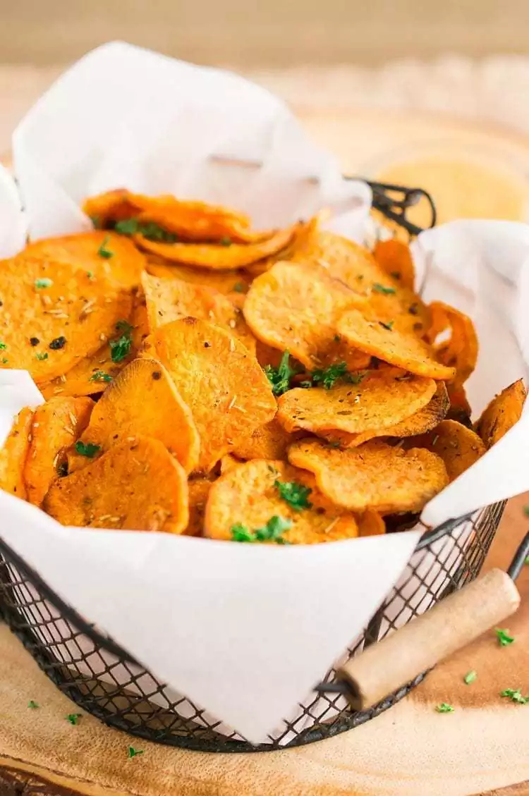 Sweet Savory [crispy] Oven Baked Sweet Potato Chips