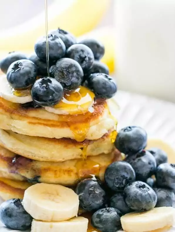 Healthy Blueberry Pancakes For One