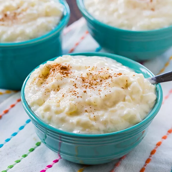 traditional stove top creamy rice pudding