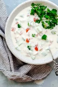 Indian Cucumber Tomato Yogurt Salad Recipe
