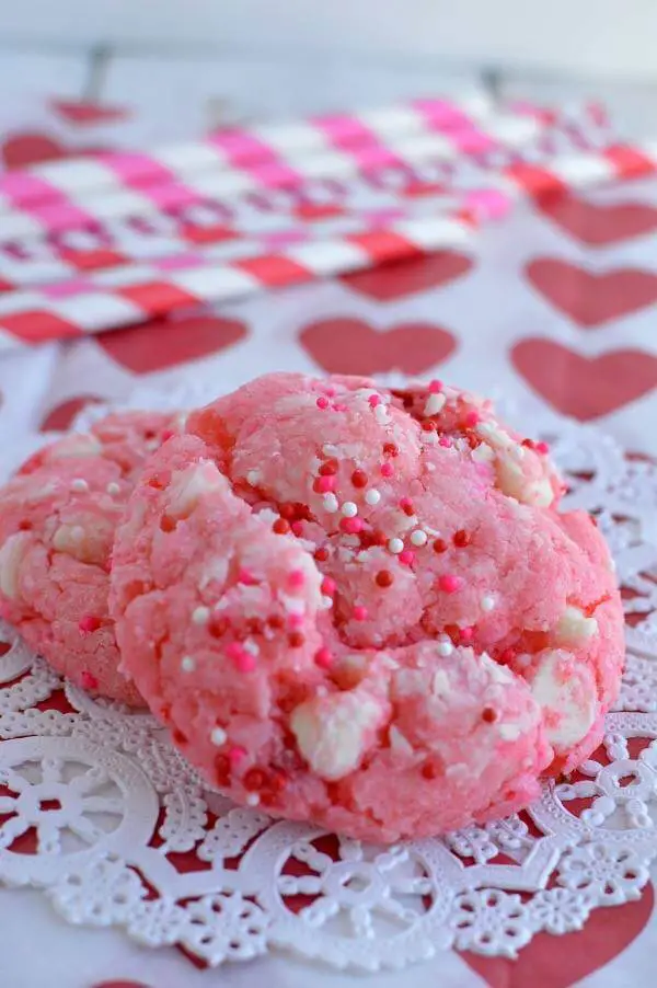 strawberry cheesecake cookies with cake mix
