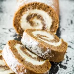 Pumpkin Cake Roll With Whipped Cream Filling