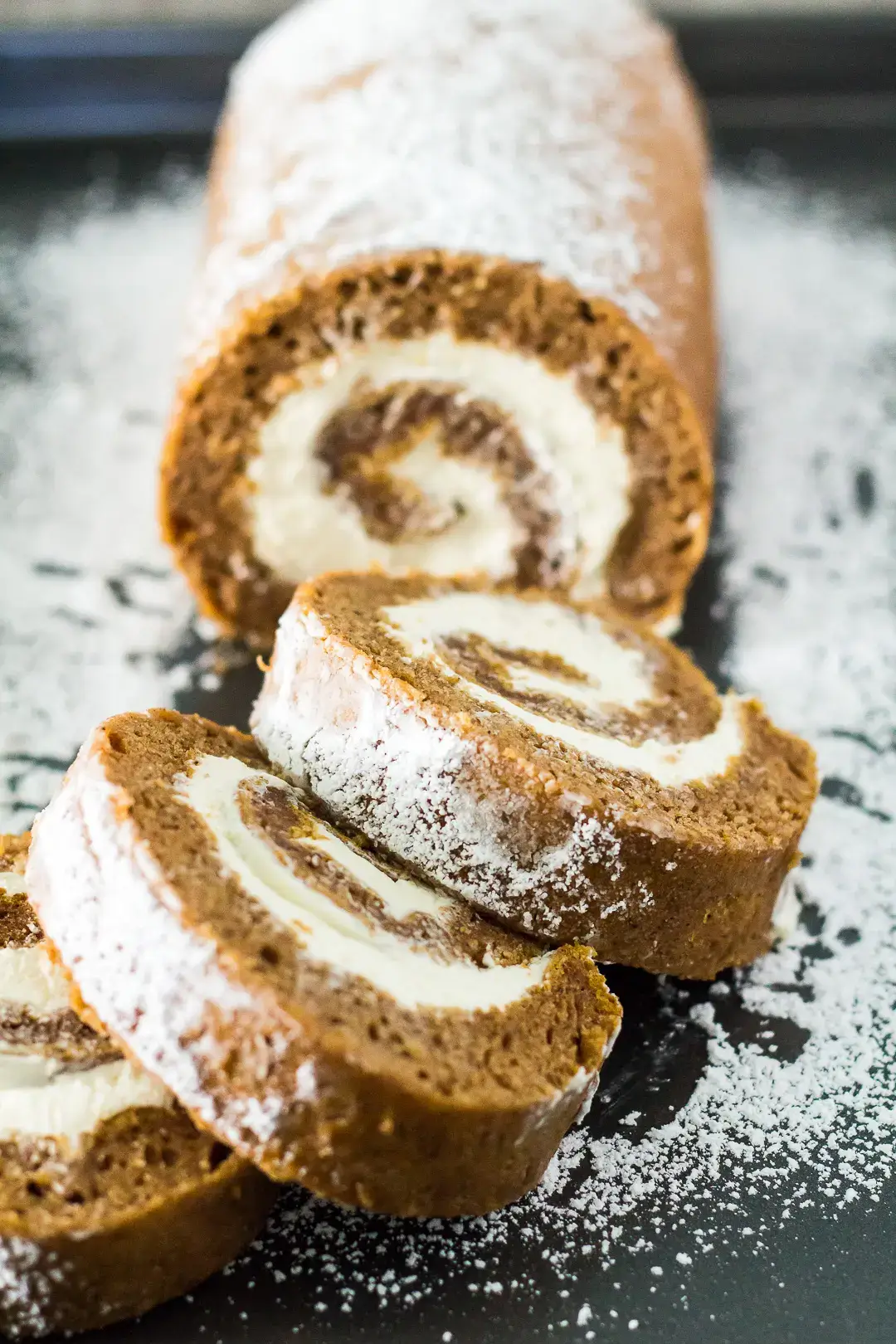 Pumpkin Cake Roll With Whipped Cream Filling