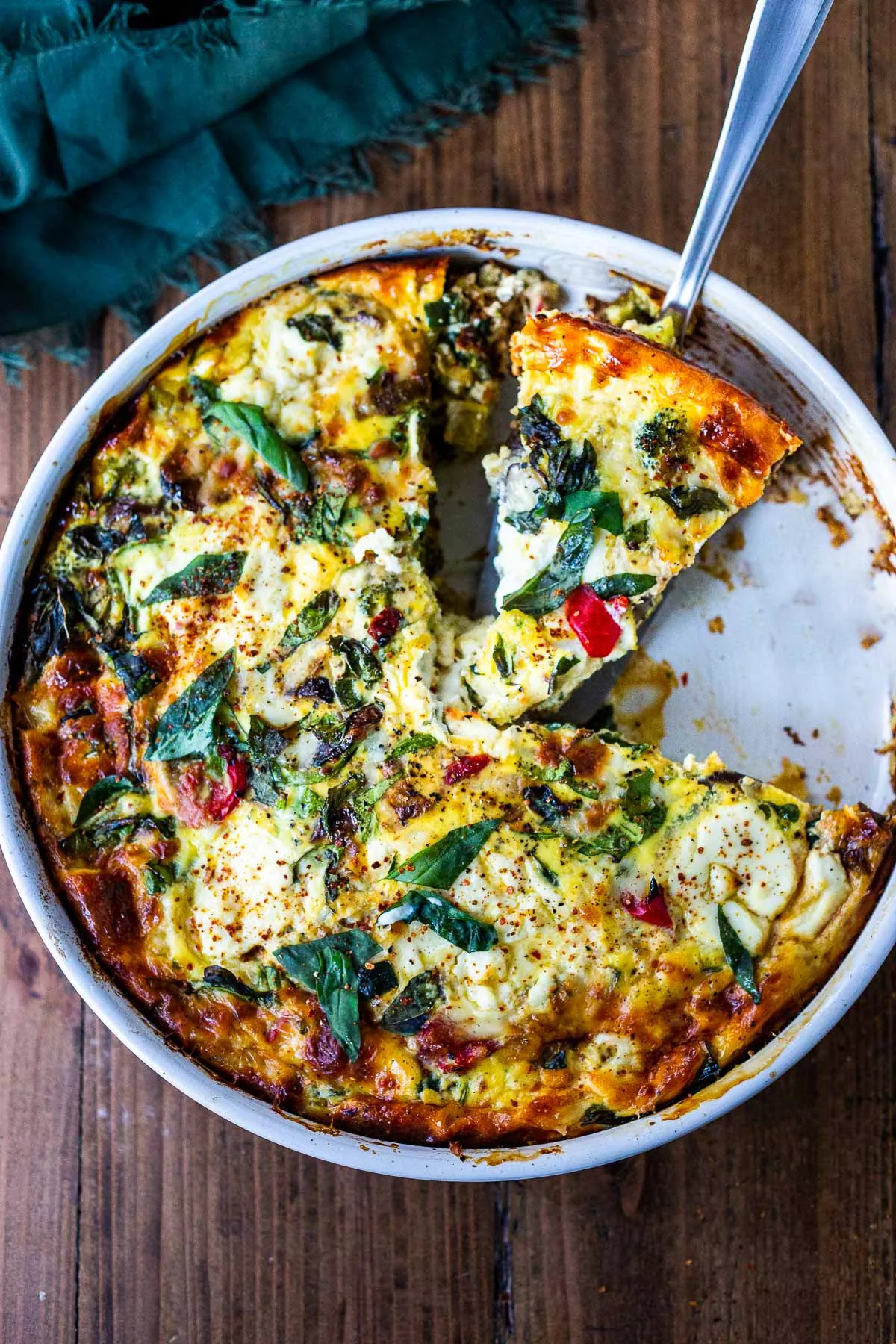 Oven Baked Spinach Frittata Recipe