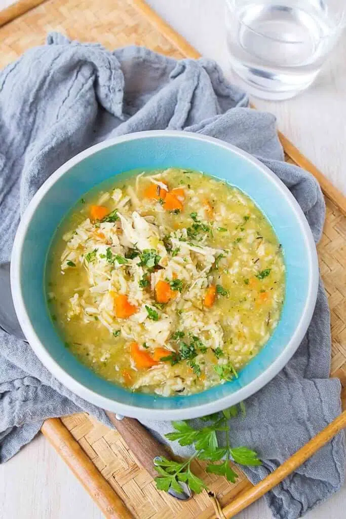chicken and brown rice soup instant pot