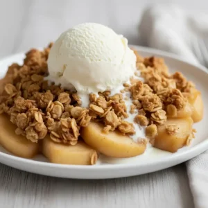 Apple Crisp With Oats And Melted Butter