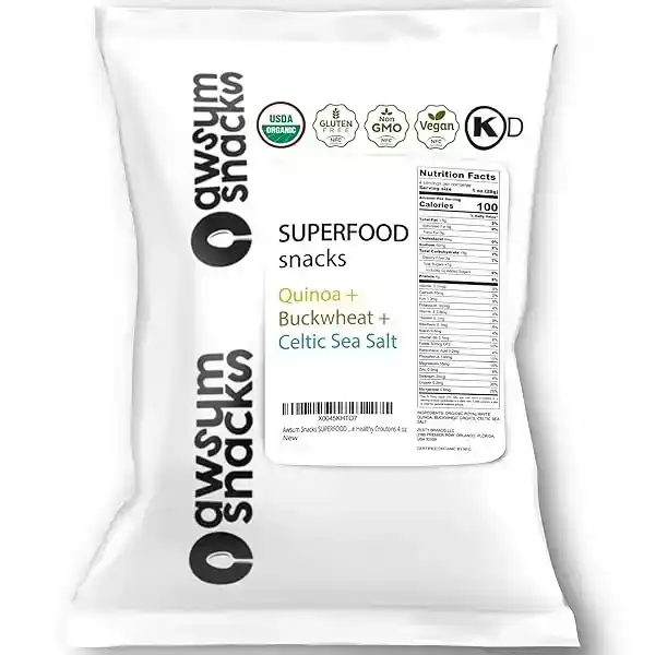 Awsum Snacks SUPERFOOD Quinoa & Buckwheat With Celtic Sea Salt