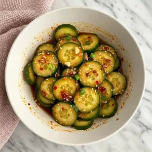 Viral Tiktok Cucumber Salad