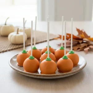 Pumpkin cake pops