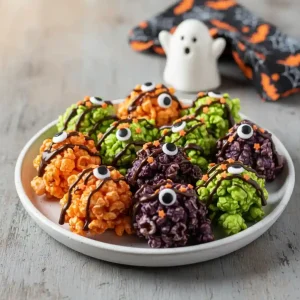 Halloween popcorn balls
