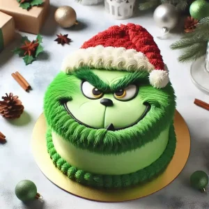 Grinch Christmas Cake
