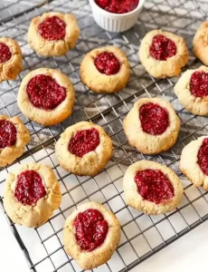Raspberry Thumbprint Cookies