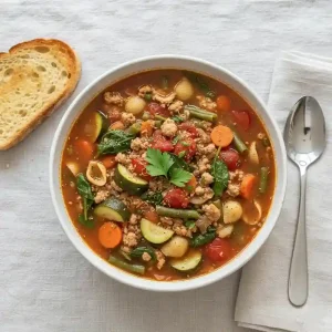 ground turkey soup