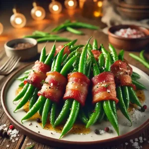 Beef Bacon Wrapped Green Beans