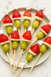 Grinch Fruit Kabobs