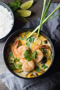 Thai Coconut Curry Soup With Shrimp