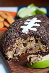 Chocolate Chip Cookie Dough Football Dip