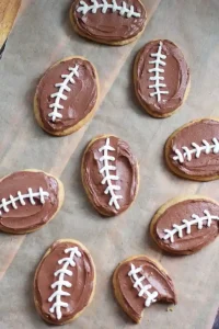 Chocolate Peanut Butter Football Cookies