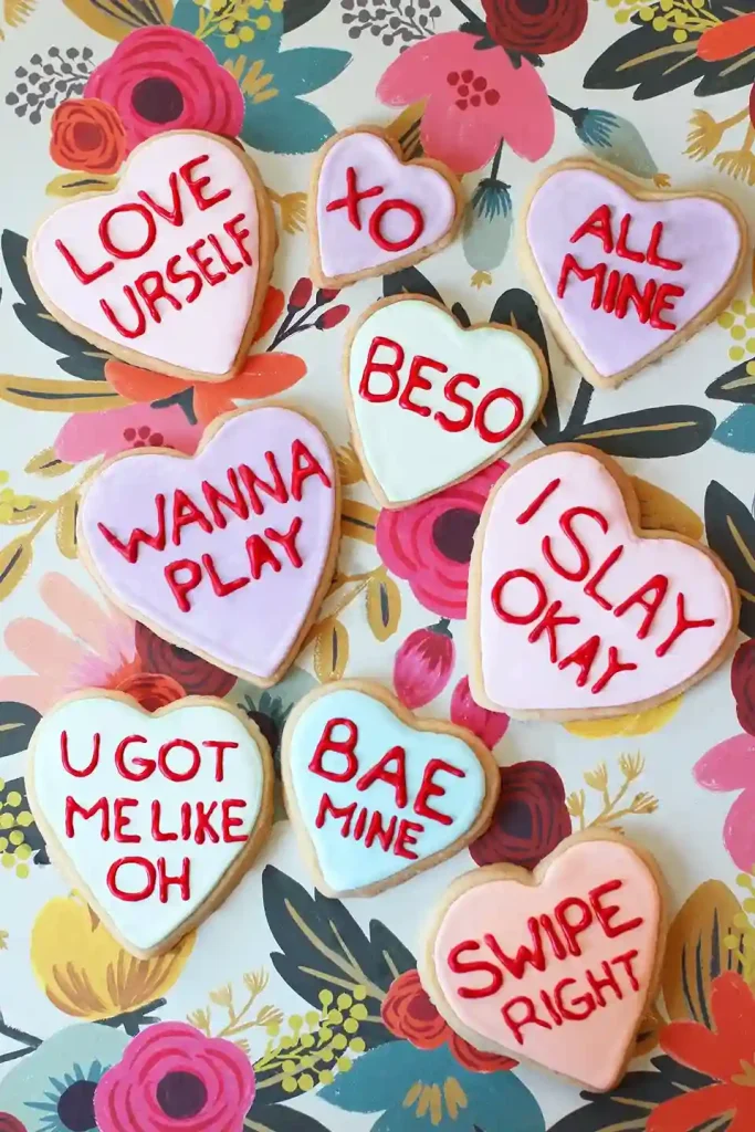 Conversation Heart Cookies