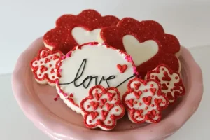 Heart Shaped Decorated Cookies