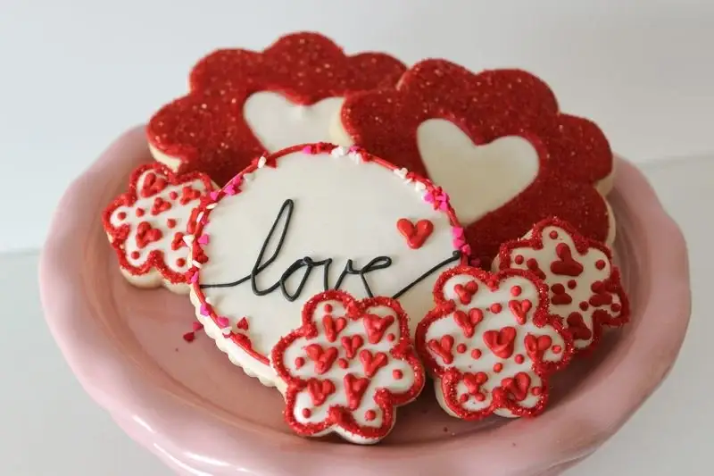 Heart Shaped Decorated Cookies