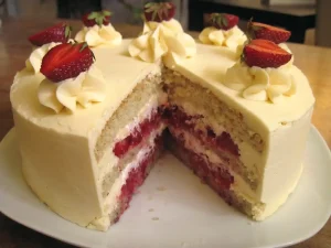 Strawberries And Cream Cake