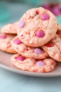 Strawberry Cake Mix Cookies