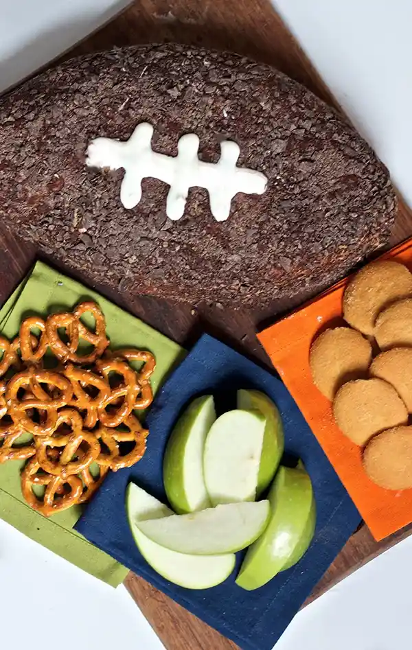 What To Serve With Chocolate Chip Cookie Dough Football Dip