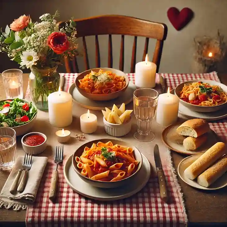 budget-friendly romantic Valentine’s dinner at home