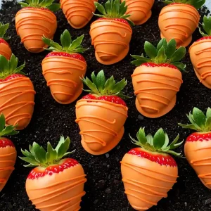 Easter Carrot Chocolate Covered Strawberries