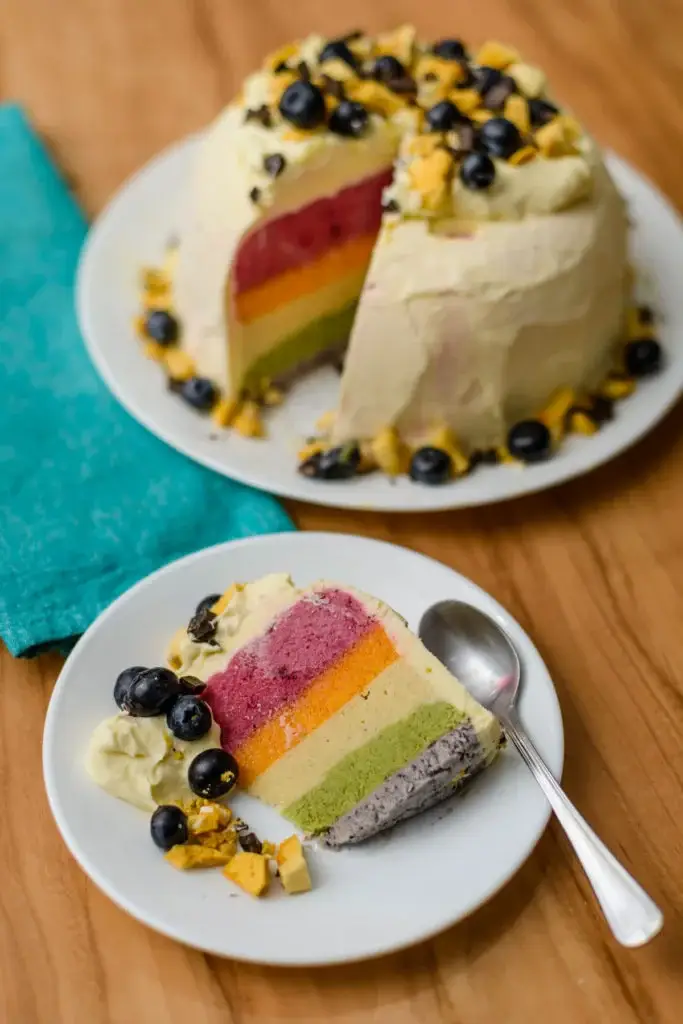 Rainbow Ice Cream Cake