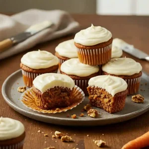Carrot Cupcakes With Cream Cheese Frosting