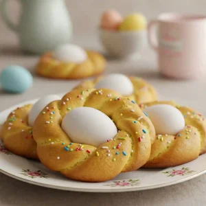 Sicilian Easter Cookies With Eggs