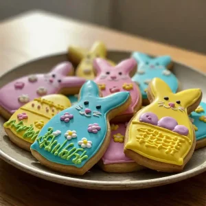 Decorated Easter Bunny Cookies