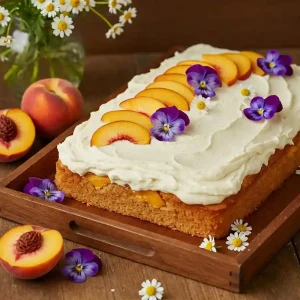 Peach Sheet Cake
