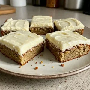 banana bars with cream cheese frosting
