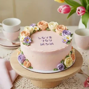Floral Buttercream Mothers Day Cake