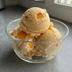 peach ice cream