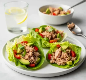Avocado Tuna Lettuce Wraps