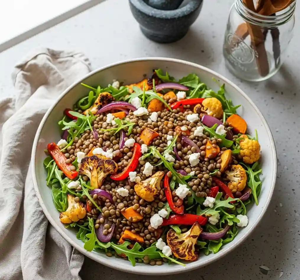 Lentil Salad With Roasted Veggies