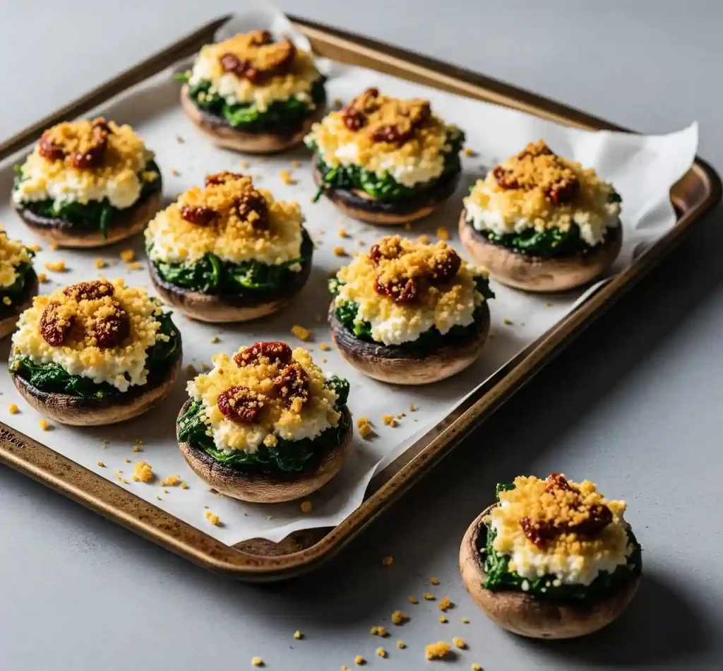Spinach And Ricotta Stuffed Portobello Mushrooms