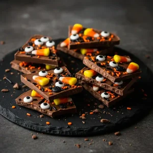 Halloween chocolate bark