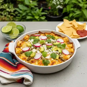 Hatch chile chicken enchiladas