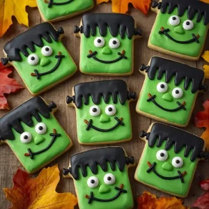 Halloween Frankenstein Cookies