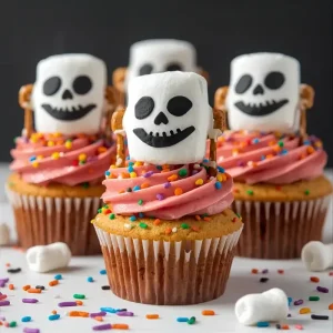 Skeleton Halloween cupcakes