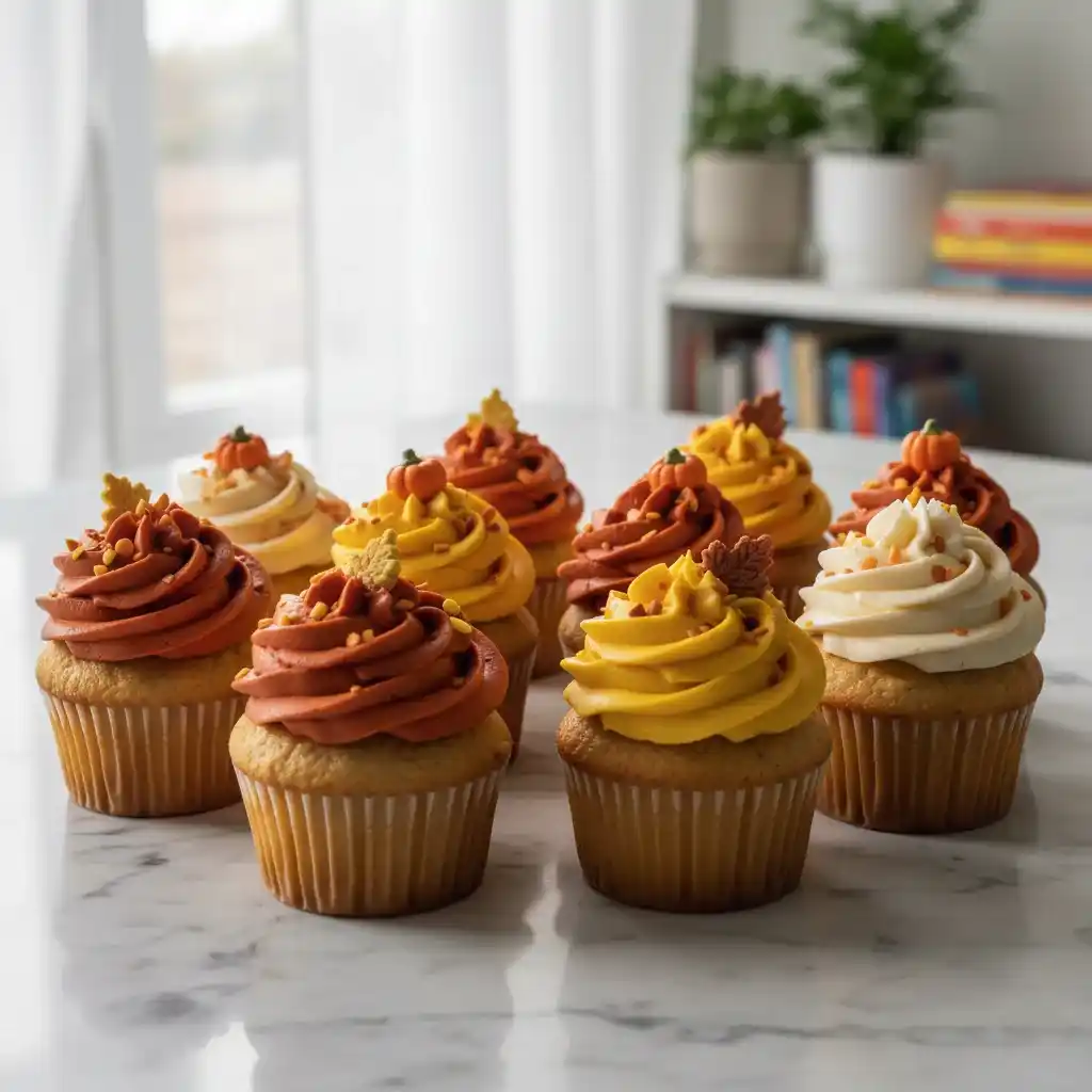 Decorated Fall Cupcakes
