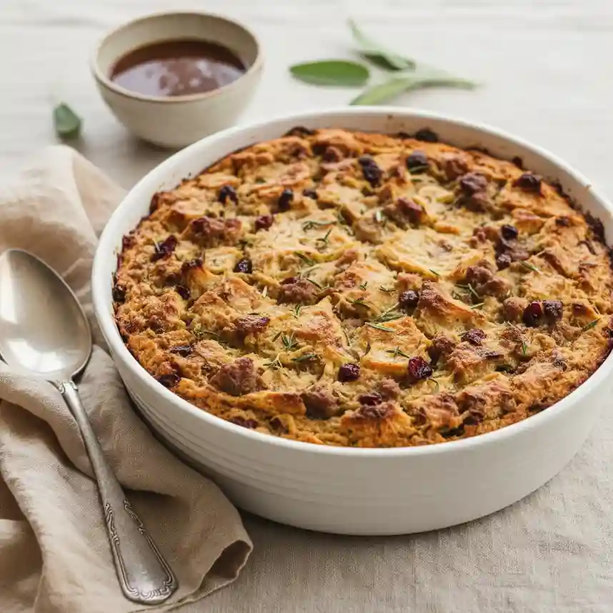 Savory Bread Stuffing Casserole